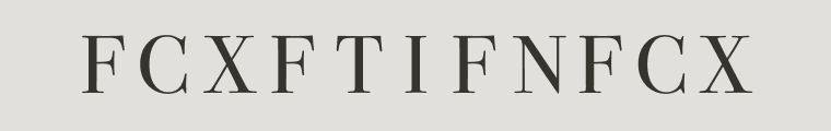 FCXFTIFNFCX – a félbevágott karakterek akár ezek a betűk is lehetnek